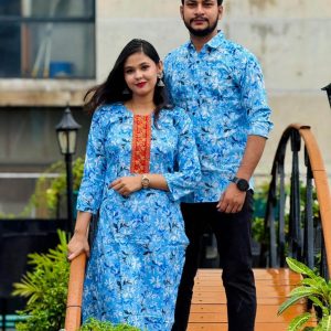 👫সেলোয়ার-কামিজ শার্ট ম্যাচিং কাপল ড্রেস 807